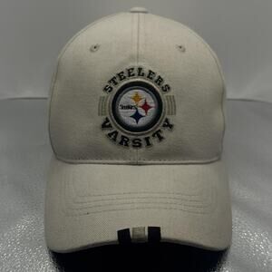 Y2K Pittsburgh Steelers Varsity Hat Cream Strapback NFL American Needle Cap